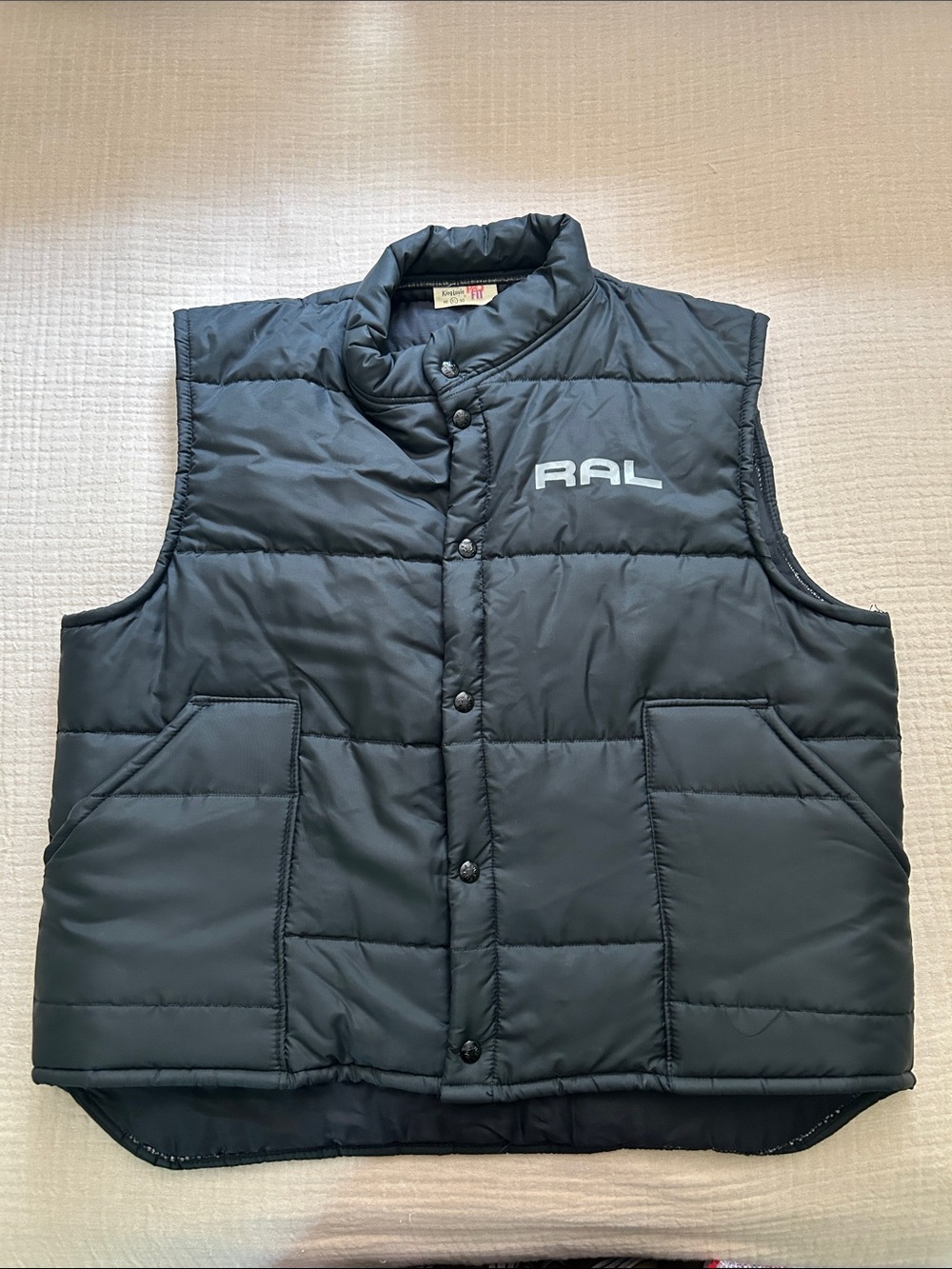 Vintage 1980s King Louie “Pro-Fit”Men’s Black Quilted Puffer Vest Size XL